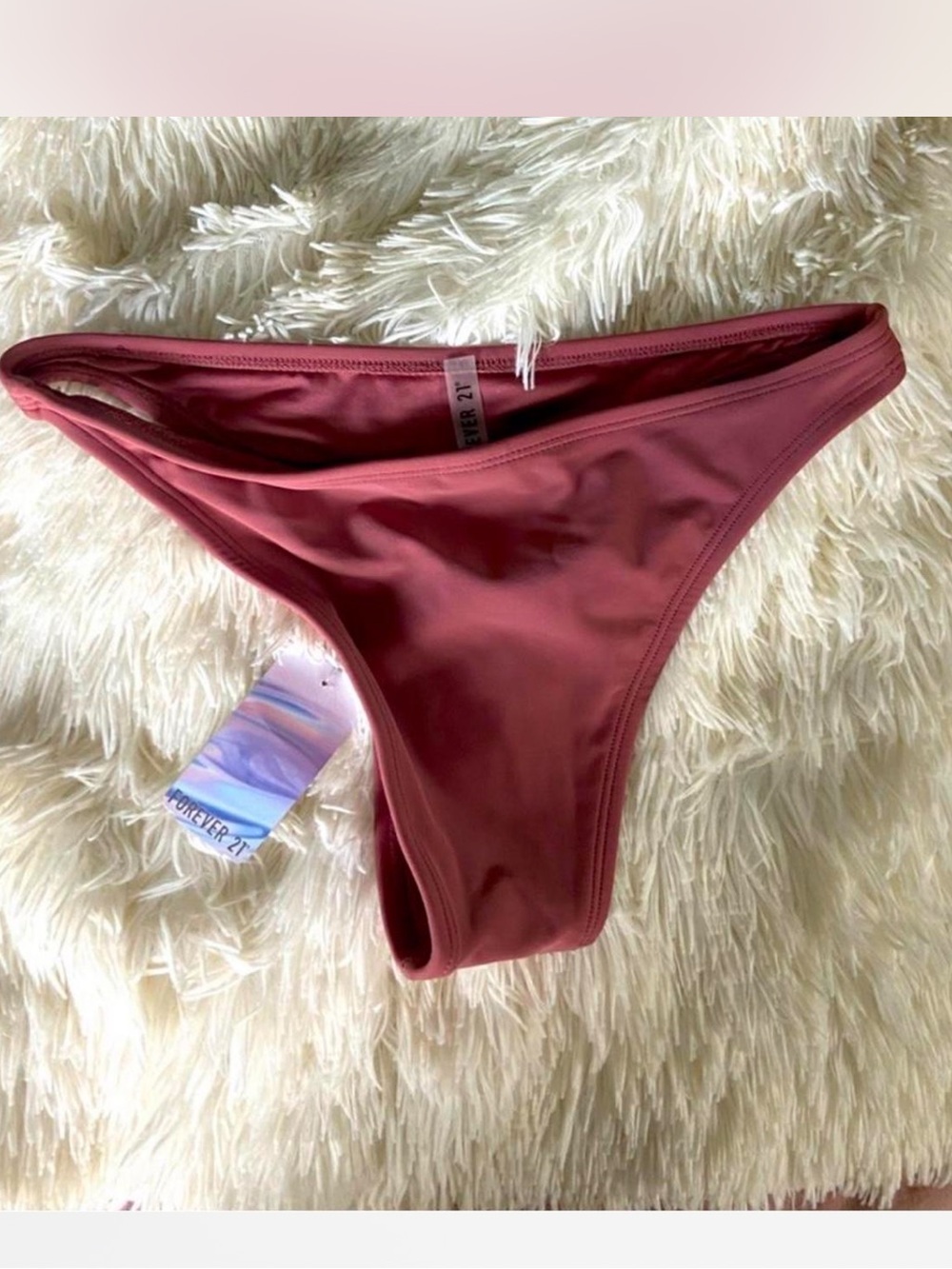 *NWT* Forever 21 - Dusty Rose Bikini Bottom - High Cut - Size S